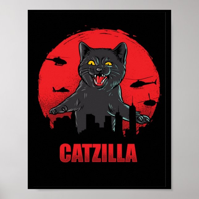 Funny Catzilla Poster (Frente)