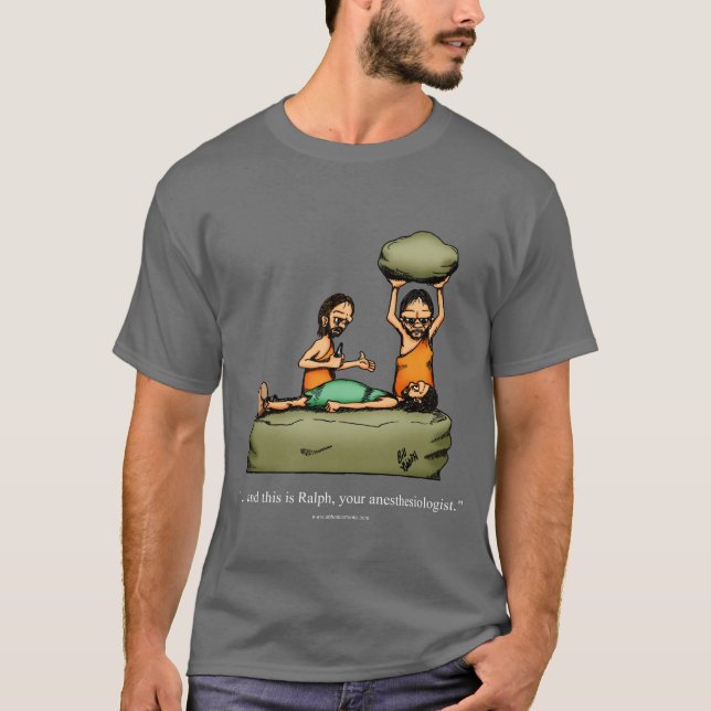 Funny Caveman Camiseta Anestesiologista (Frente)