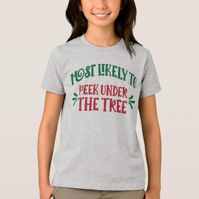 Funny Christmas Most Likely to Peek Under the Tree (Frente)