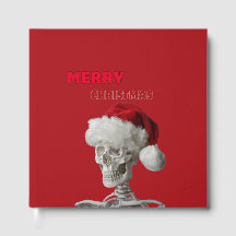 Funny Christmas Santa Hat Skull
