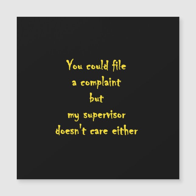 Funny Complaint Department Apathy  (Frente)