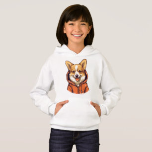Funny Corgi Vestindo Hoodie