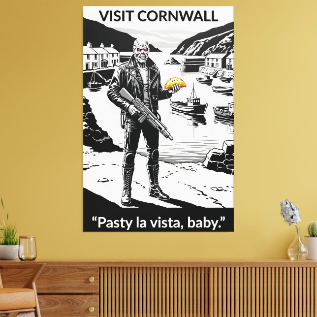 Funny Cornwall themed film parody canvas print (Insitu(Sala de estar))
