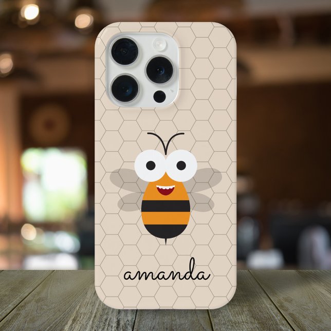 Funny Cute Cartoon Honey Bee Honeycomb (Criador carregado)