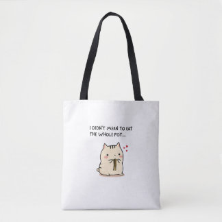 Funny Cute Cat Tote – Noodle Lover Kawaii Bag