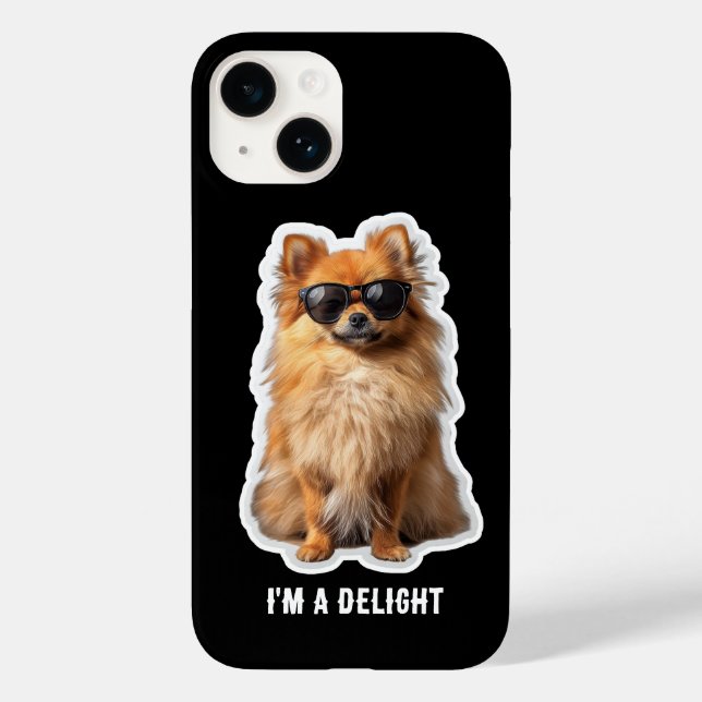 Funny Cute Pomeranian Dog I'm a Delight (Verso)
