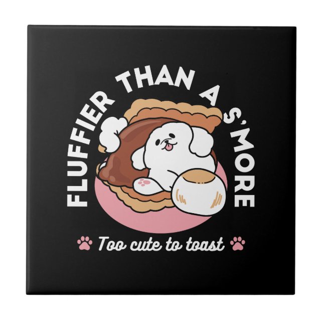 Funny Dog and S’more Design – Kawaii Pet Lover Pun (Frente)