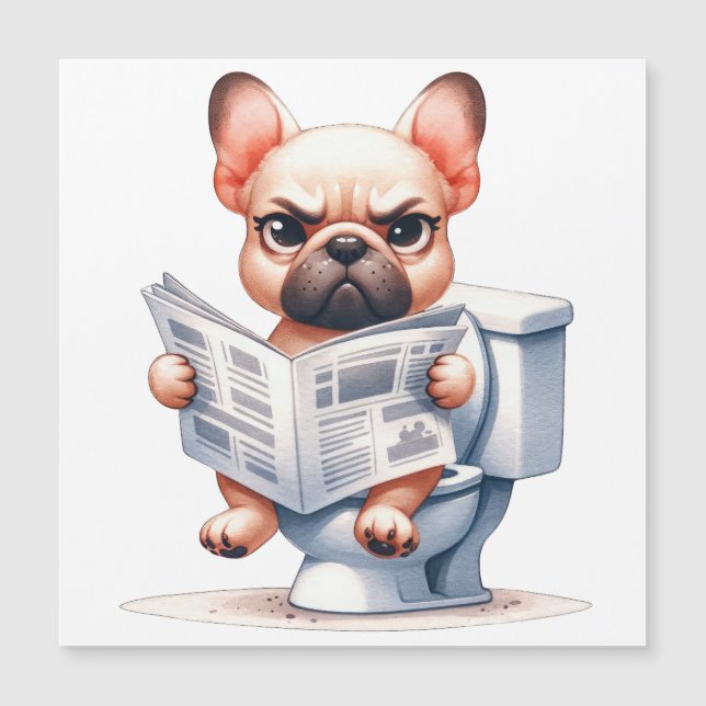 Funny dog on toilet (Frente)