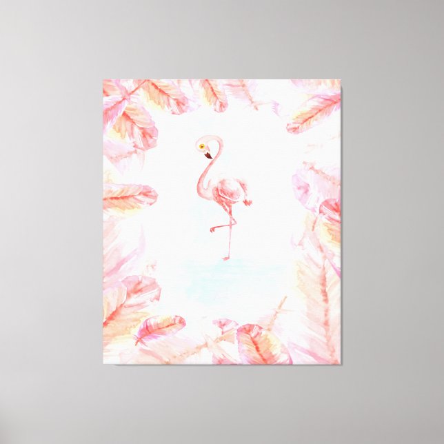 Funny Flamingo Lovers | Flamingo Feather Impressão (Frente)