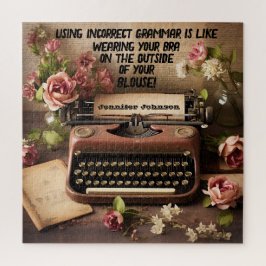 Funny Floral Typewrite Quebra-cabeça
