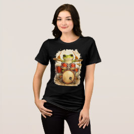 Funny Frog Drummer Cute Animal Music T-Shirt