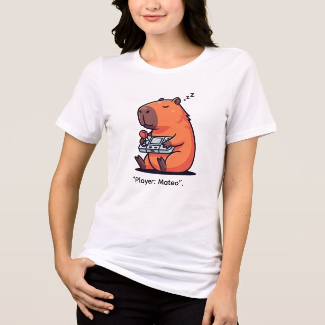 Funny Gaming Hoodie – Capybara Retro Style (Frente)
