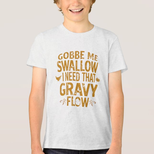 Funny Gravy Flow Thanksgiving Typography  Gif (Frente)