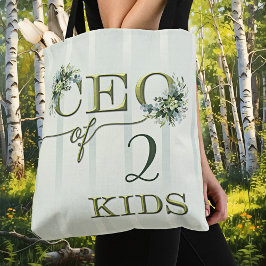 Funny Greenery Watercolor Mãe Tote Bag