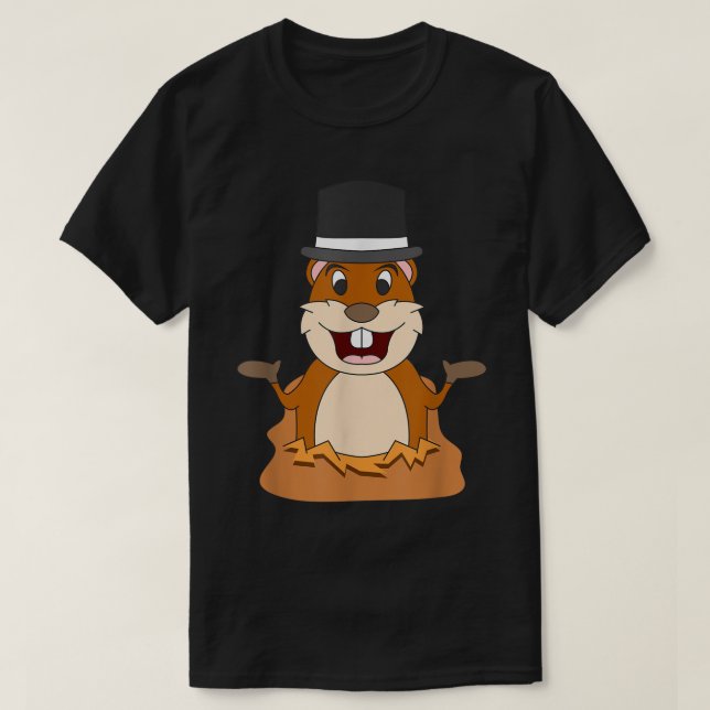 Funny Groundhog Day Phil Groundhog Lover Top Hat S (Frente do Design)