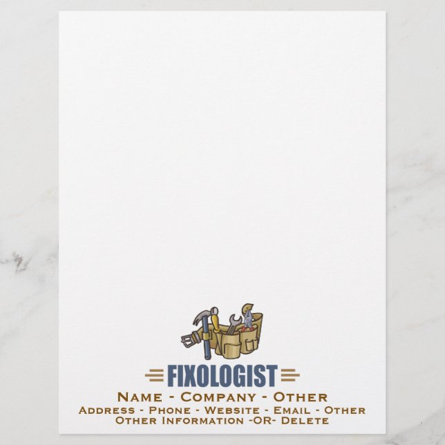 Funny Handyman Humorista FIXOLOGISTA (Frente)