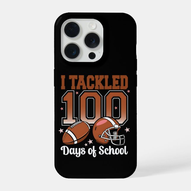 Funny I Tackled 100 Days School Football Kids (Verso)