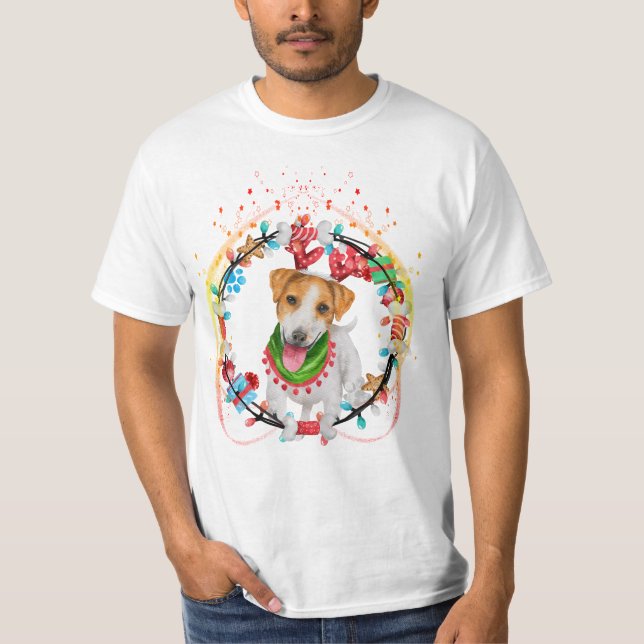 FunNY Jack Russell Camiseta de cão Festa de aniver (Frente)
