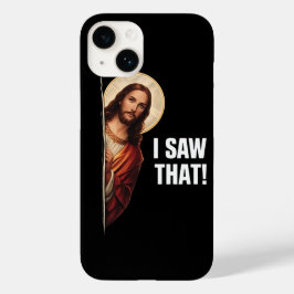 Funny Jesus "I Saw That" Christian meme design