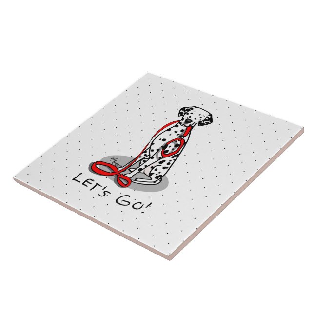 Funny Let's Go! Walk Dalmatian Dog (black 1) (Lateral)