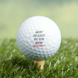 Funny Lost Ball Custom Name Golf Ball