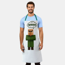 Funny Minecraft Villager Apron - Pixel Art "Hrmmm"