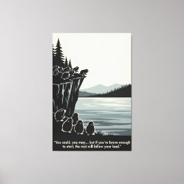 Funny motivational canvas print