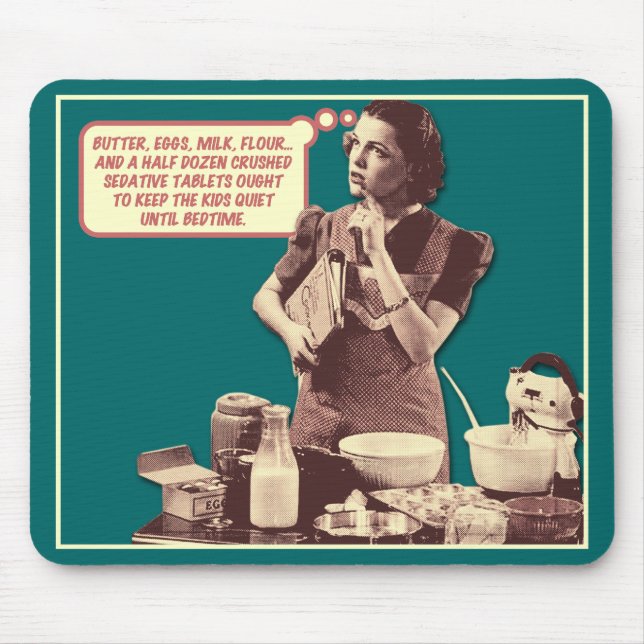 Funny Mousepad - Parteira Retro Sleepytime Cake (Frente)