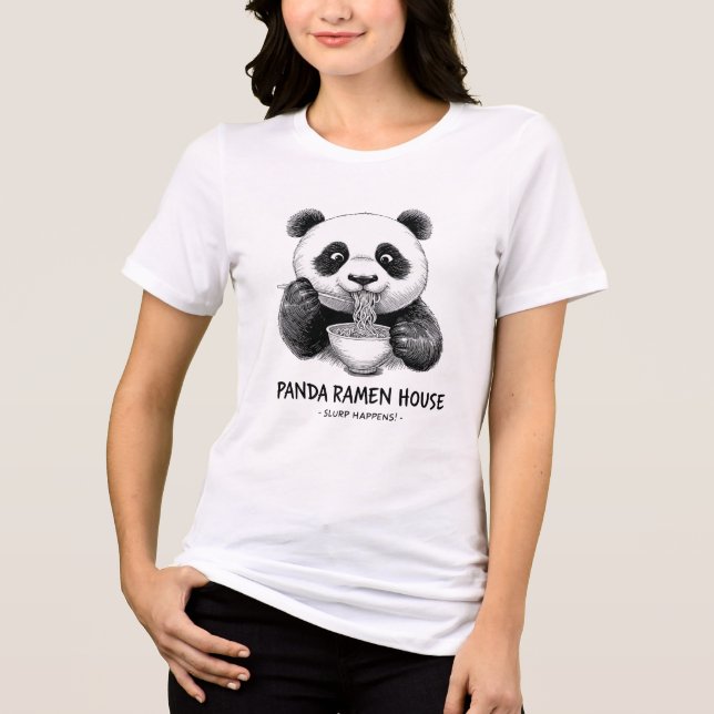 Funny Panda Ramen T-Shirt 🍜 “Panda Ramen House (Frente)