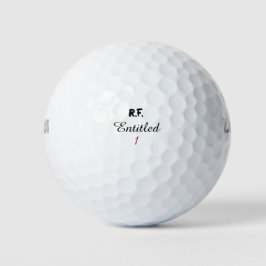 Funny Personalized Entitled 1 Initial Golf Name