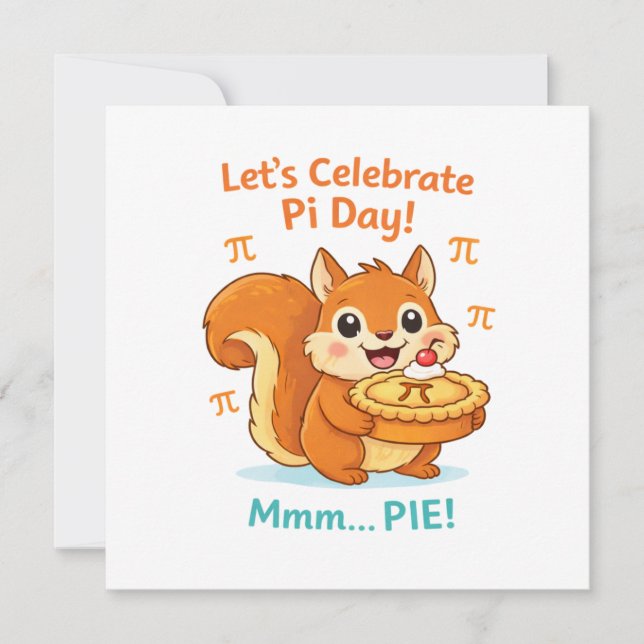 Funny Pi Day Animal with Pie – Math Lover Gift (Frente)