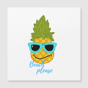 Funny Pineapple Chilling With Summer Sunglasses   