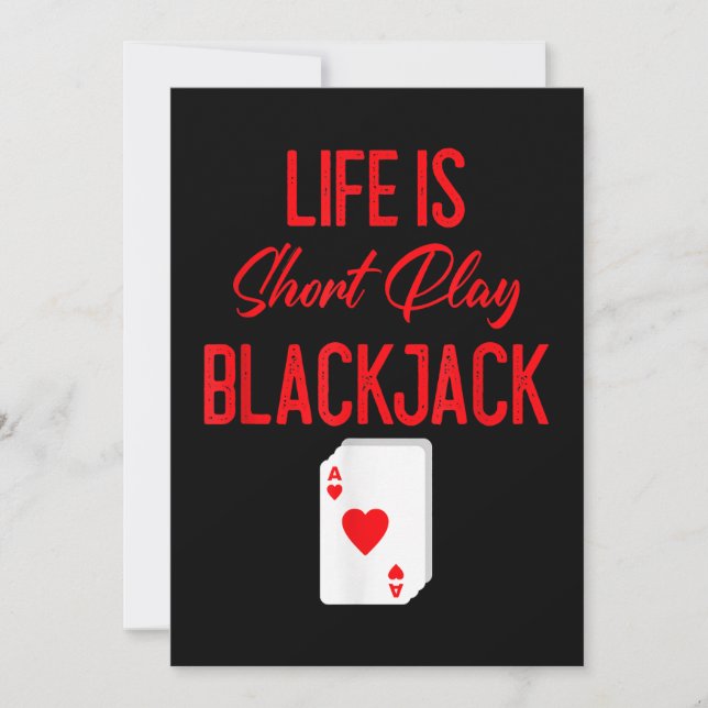 Funny Poker | A Vida É Blackjack Curto (Frente)