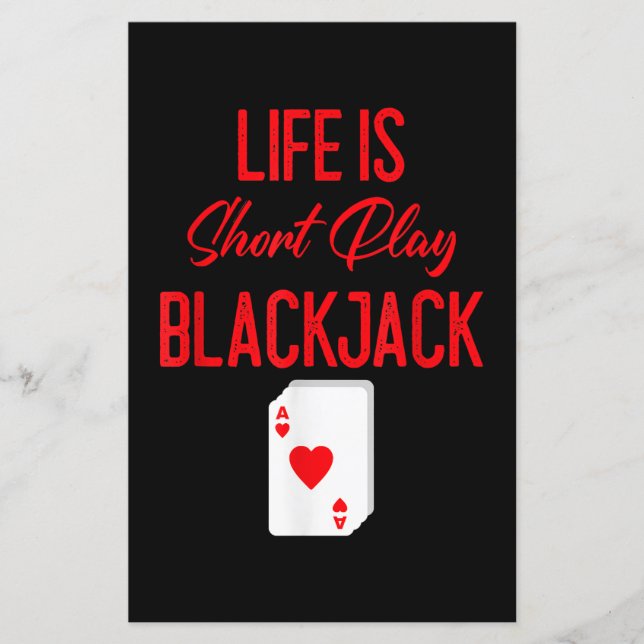 Funny Poker | A Vida É Blackjack Curto (Frente)