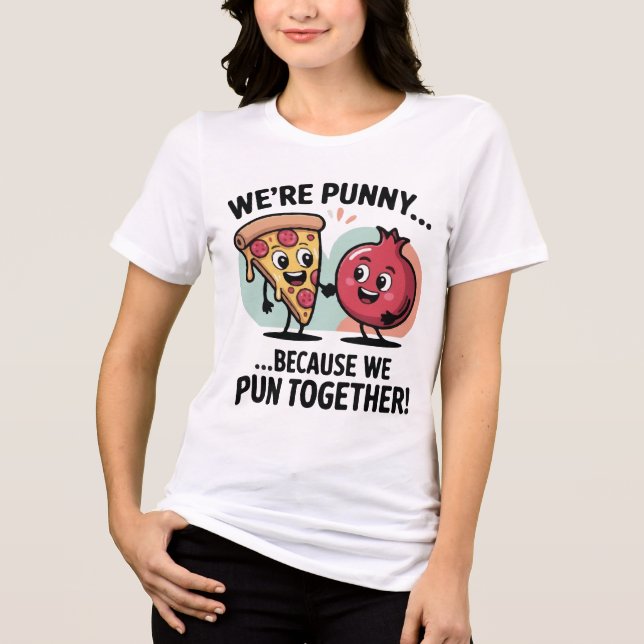 Funny Punny Couple T-Shirt | Cute Food Love (Frente)