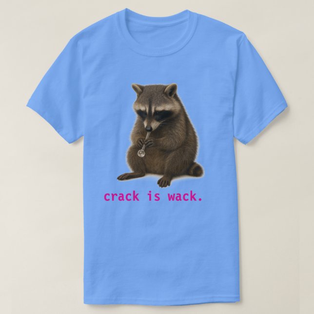 Funny Raccoon Fumando Uma Camisa De Tubagem (Frente do Design)