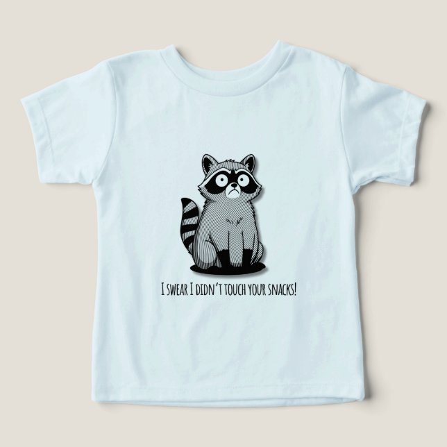 Funny Raccoon T-Shirt “I Swear I Didn’t Touch  (Design frontal)