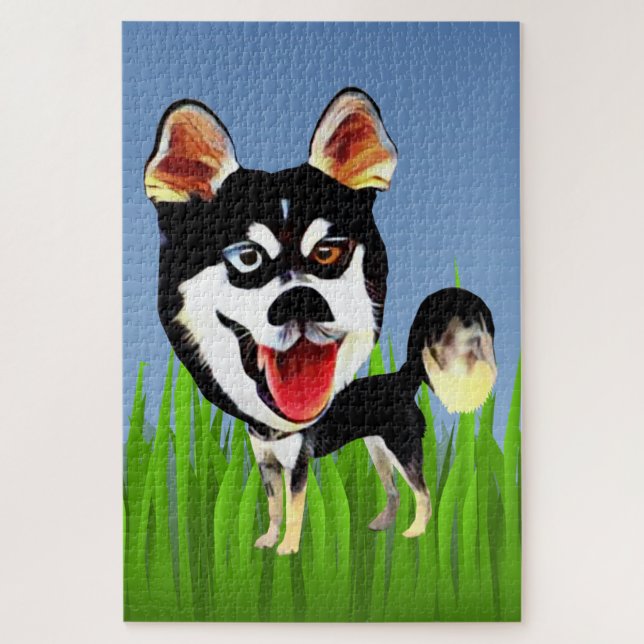 Funny Siberian Husky 1014 Piece Quebra-cabeça (Vertical)