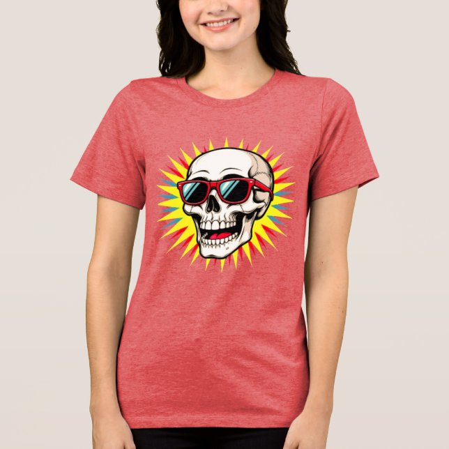 **Funny Skull With Sunglasses – Cartoon Laughing S (Frente)