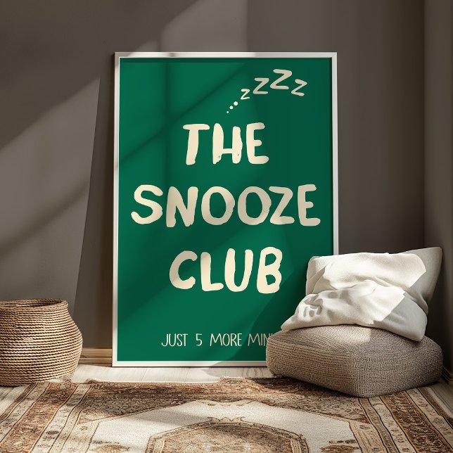 Funny Sleep Wall Art Minimalist Typography Poster (Criador carregado)