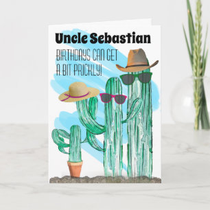 Funny Southwest Watercolor Cactus Name Modelo