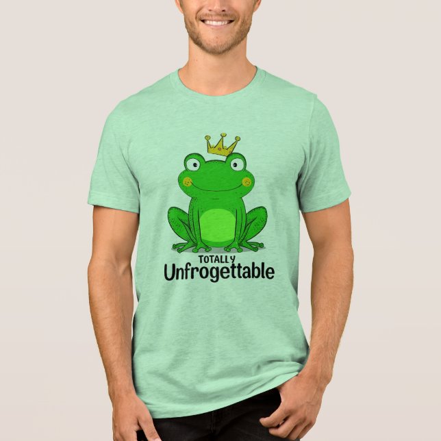 Funny "Totally Unfrogettable" Frog Pun (Frente)