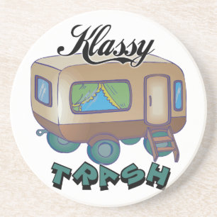 Funny Trailer Park Sandstone Porta copos