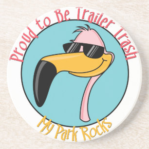 Funny Trailer Park Sandstone Porta copos