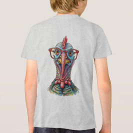 Funny Turkey in Glasses Cartoon Fun