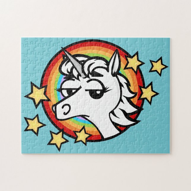 FUNNY UNICORN COM QUEBRA-CABEÇA RAINBOW (Horizontal)