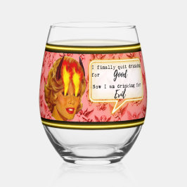 Funny Wineglass Best Friend Gift "Evil"