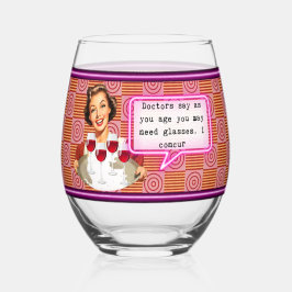 Funny Wineglass Best Friend Gift "Glasses"