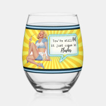 Funny Wineglass Best Friend Gift "Hot Flash"