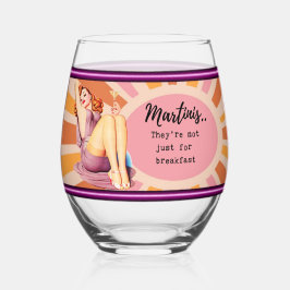 Funny Wineglass Best Friend Gift "Martinis"